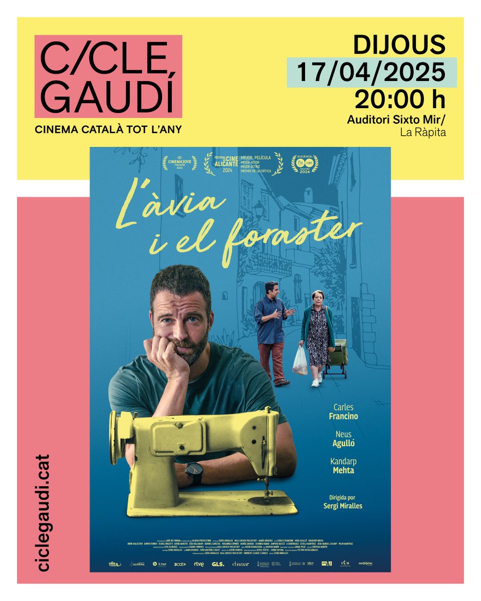 CULTURÀPITA (@culturapita1) on Twitter photo Us arribarà al cor. Garantit.
Dijous, 17 d'abril
20 h
Auditori Sixto Mir
#CulturaRàpita25 #CinemaCatalà
<a href="/CicleGaudi/">Cicle Gaudí – Cinema Català</a> Us arribarà al cor. Garantit.
Dijous, 17 d'abril
20 h
Auditori Sixto Mir
#CulturaRàpita25 #CinemaCatalà
<a href="/CicleGaudi/">Cicle Gaudí – Cinema Català</a>