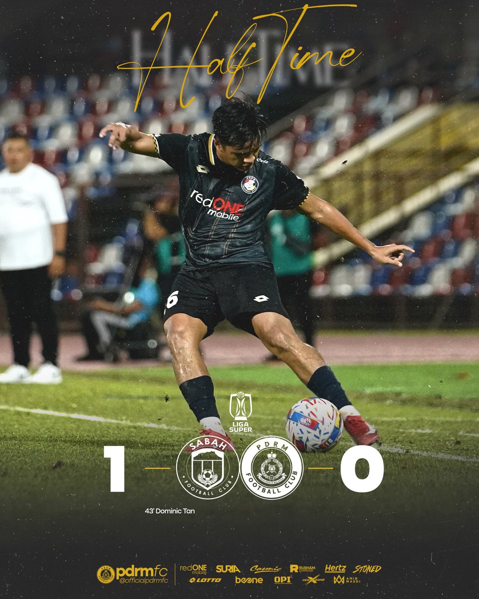 pdrmfcmy's tweet photo. HTโ | A goal down going into the break.
๐ฆ1 #sabpdrm 0๐ฎ๐ปโโ๏ธ | #LigaSuper https://t.co/AusJQ0m7eJ