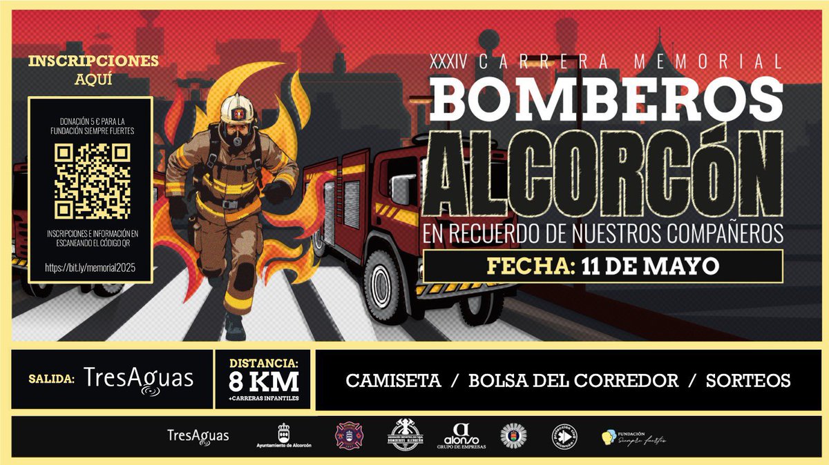 🚨 ¡INSCRIPCIONES AGOTADAS! 🚨
Se han agotado las plazas para la carrera en memoria de nuestros compañeros, que celebraremos el 11 de mayo.

Vuestro apoyo incondicional es indescriptible 🙌
Estamos valorando opciones para ampliar dorsales

Estad atentos a nuestras redes
Gracias❤️