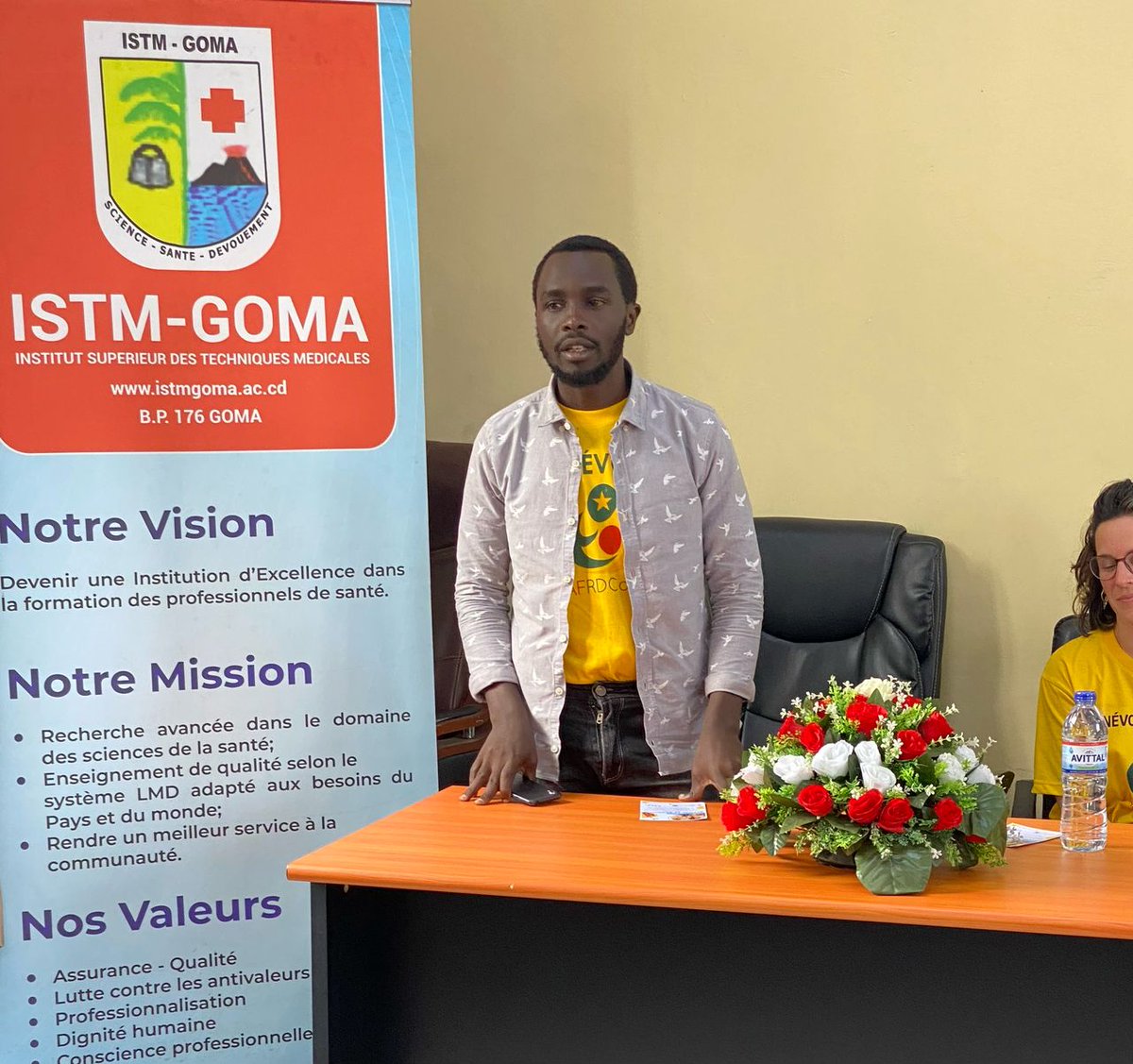 safrdcongo's tweet photo. Un échange enrichissant s'est tenu ce vendredi 14 mars 2025 avec les étudiants de l'ISTM/GOMA cela sous la thématique relative à la prévention des conséquences liées à la consommation d'alcool durant la période de la grossesse. Un intérêt particulier s'est fait voir. https://t.co/NkAVryWPEJ