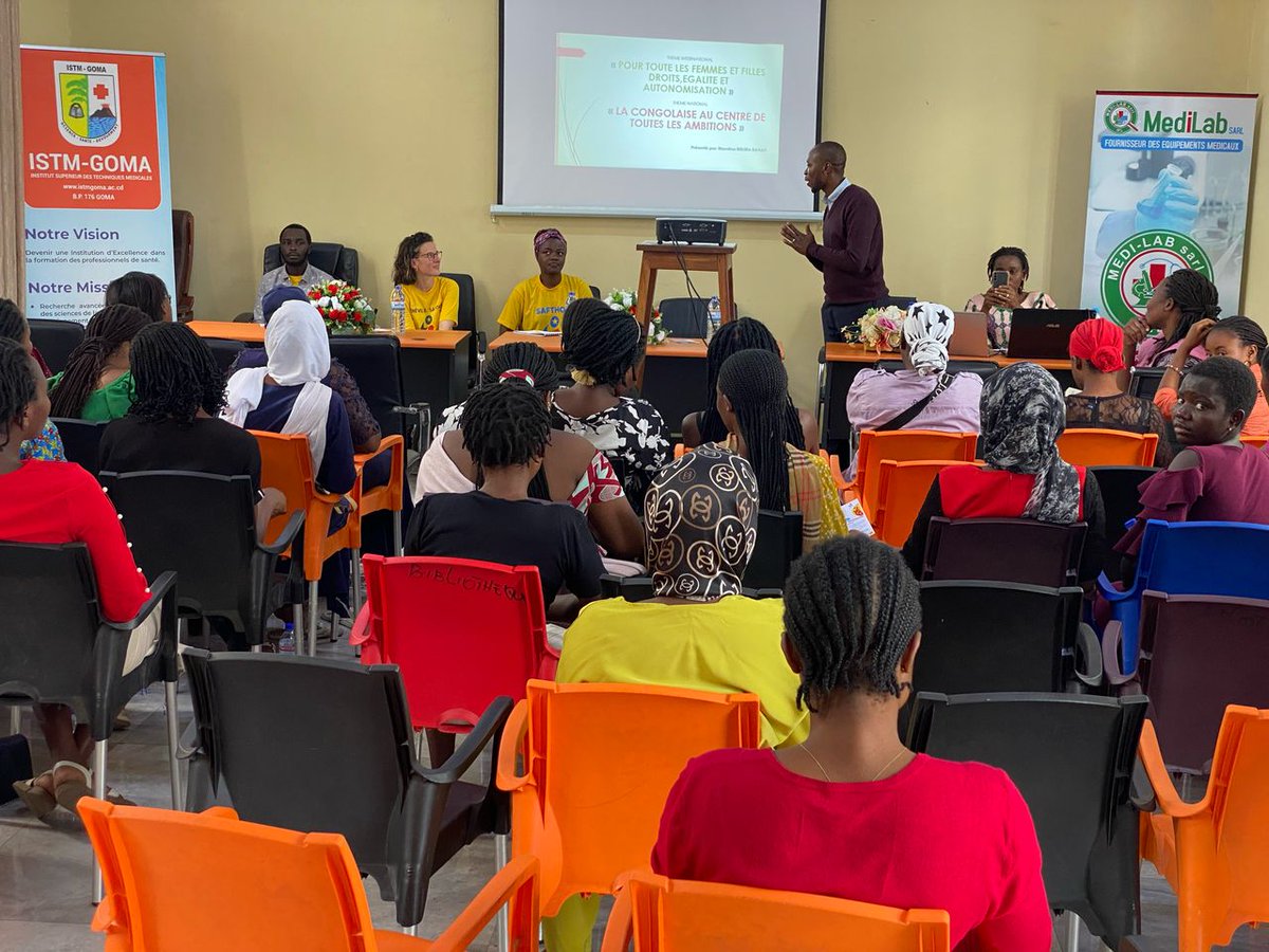 safrdcongo's tweet photo. Un échange enrichissant s'est tenu ce vendredi 14 mars 2025 avec les étudiants de l'ISTM/GOMA cela sous la thématique relative à la prévention des conséquences liées à la consommation d'alcool durant la période de la grossesse. Un intérêt particulier s'est fait voir. https://t.co/NkAVryWPEJ