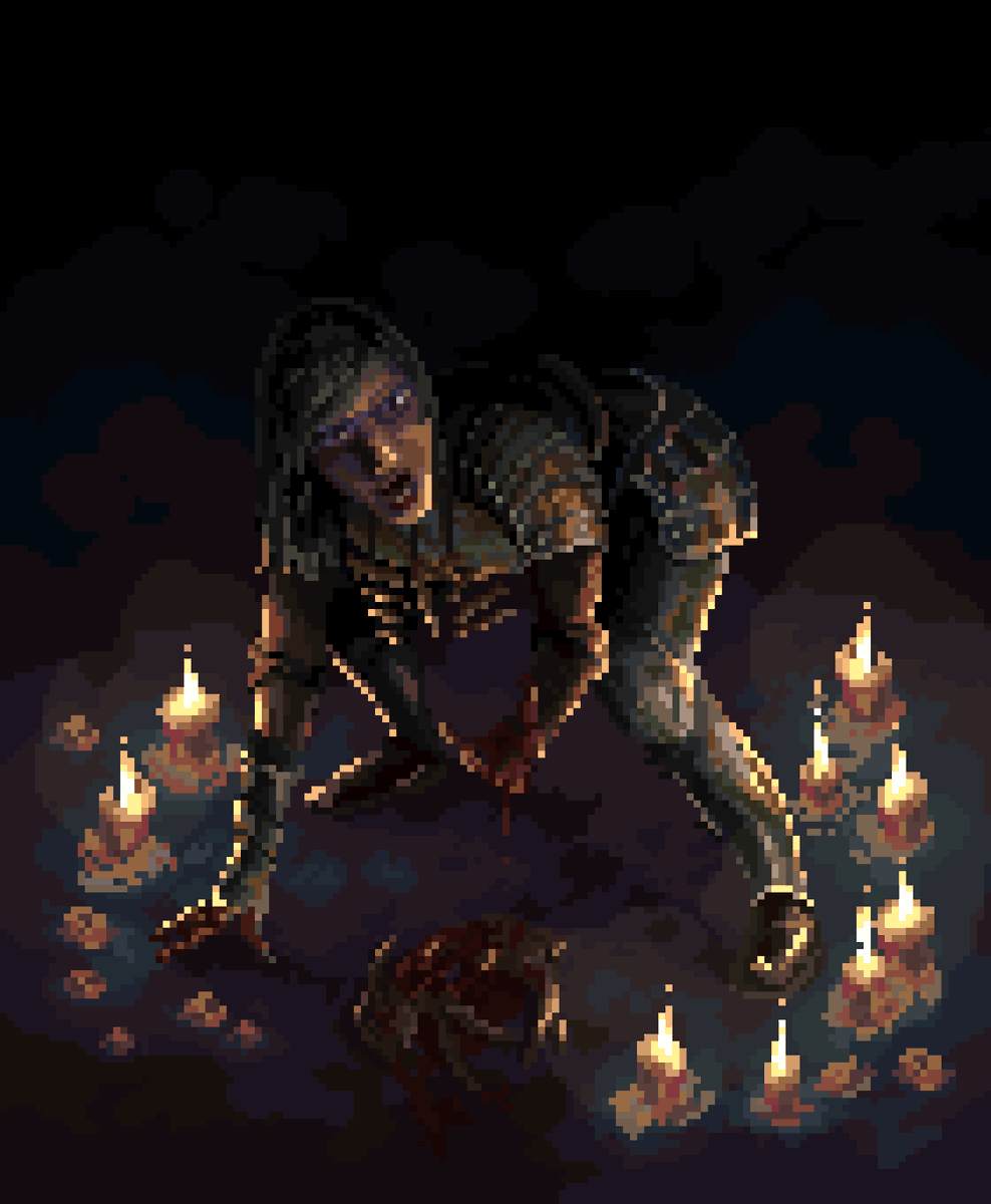 bratikoff's tweet image. Hey, #PortfolioDay! I'm a pixel artist drawing Tarot cards and different characters and other art, hope you like it!