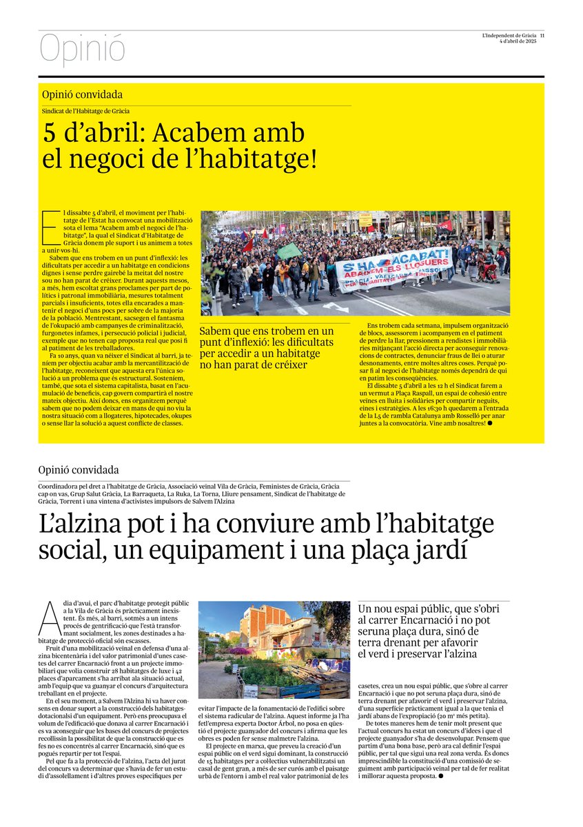 aveinalgracia's tweet photo. L’alzina pot i ha conviure amb l’habitatge social, un equipament i una plaça jardí

https://t.co/cSNbOzd2qt

Opinió convidada  a @indepe_gracia https://t.co/FEJfVAEFN1