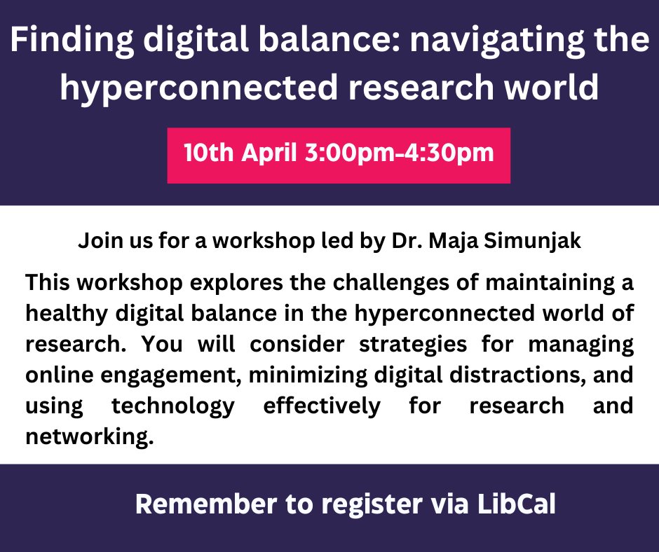 👉Join us on THURSDAY 10th April
ONLINE SESSION!
💻via Zoom

Book your place via LibCal!

#middlesexuniversity #mdx #mdxsu #teammdx #wearemdx #RDAT #MDXResearch #london #dubai #fyp #HCSE #BAL #SAT #mdxsat #acı #research #unistudents