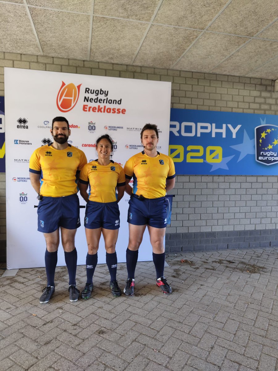 Tripleta valenciana en el partido internacional en Países Bajos el pasado fin de semana. 👏👏💪💪 <a href="/ferugby/">España Rugby</a> <a href="/ArbRugCV/">Árbitros Rugby C.V.</a>