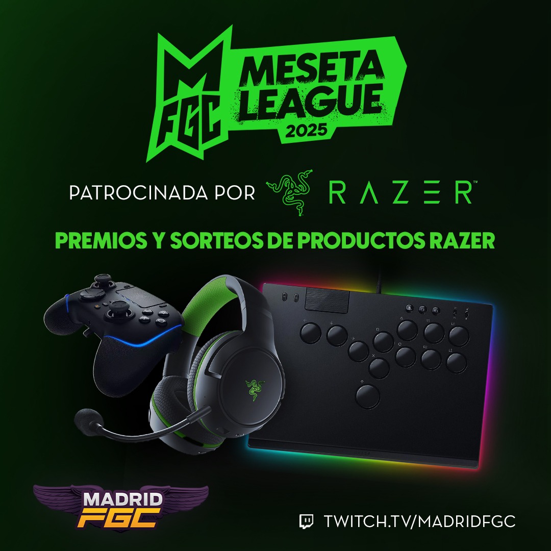 MadridFGC (@madridfgc) on Twitter photo 🎁 Sorteos y premios Meseta League, by <a href="/RazerES/">R Λ Z Ξ R 🇪🇸</a> 🎁
La gente majísima de Razer apoya un año más a la FGC y nos trae todos estos regalitos para los jugadores de la Meseta💚
🎲 Sorteo 7X Kaira Hyperspeed for PS5 entre TODOS LOS PARTICIPANTES de los torneos presenciales de la 🎁 Sorteos y premios Meseta League, by <a href="/RazerES/">R Λ Z Ξ R 🇪🇸</a> 🎁
La gente majísima de Razer apoya un año más a la FGC y nos trae todos estos regalitos para los jugadores de la Meseta💚
🎲 Sorteo 7X Kaira Hyperspeed for PS5 entre TODOS LOS PARTICIPANTES de los torneos presenciales de la