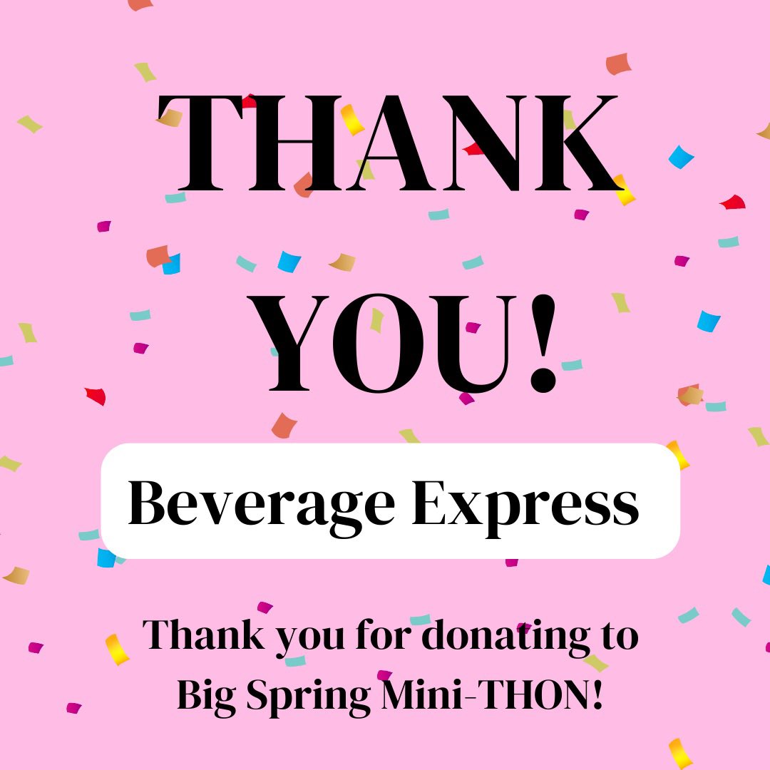 Thank you Beverage Express for donating to BSHS MT!