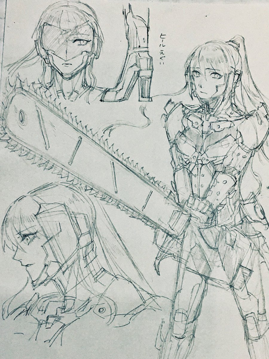 @yanagare_yy 

めちゃめちゃ雑落書きで申し訳ないのですが強化外骨格椿ちゃんをソッ…🙏 