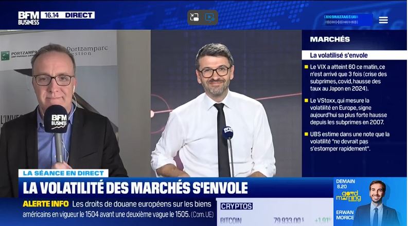 [Actu Média]
Retour sur la séance d'hier marquée par une forte volatilité et 4 jours de baisse. Dans cette phase propice aux arbitrages au sein de son portefeuille, comment rester vigilant ? 
Analyse de <a href="/B_Lamielle/">Bertrand Lamielle</a> au 🎙️de <a href="/GuillSommerer/">Guillaume SOMMERER</a> pour <a href="/bfmbusiness/">BFM Business</a>
bnpp.lk/bWAzGE