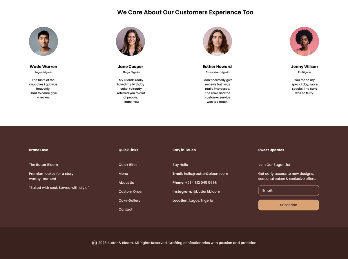 08 of 30

Landing Page For a Cake Store