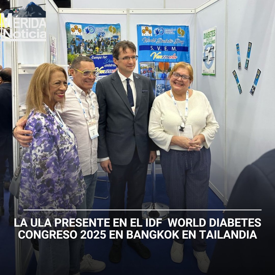MeridaNoticia's tweet photo. Mérida Noticia... ¡Es noticia!

La Universidad de Los Andes dice Presente en el Congreso Mundial de Diabetes que se celebra cada dos años para actualizar conocimientos sobre esta patología clínica.

#Mérida #ULA https://t.co/oZTW2cawnH https://t.co/QBUZpZAMLY