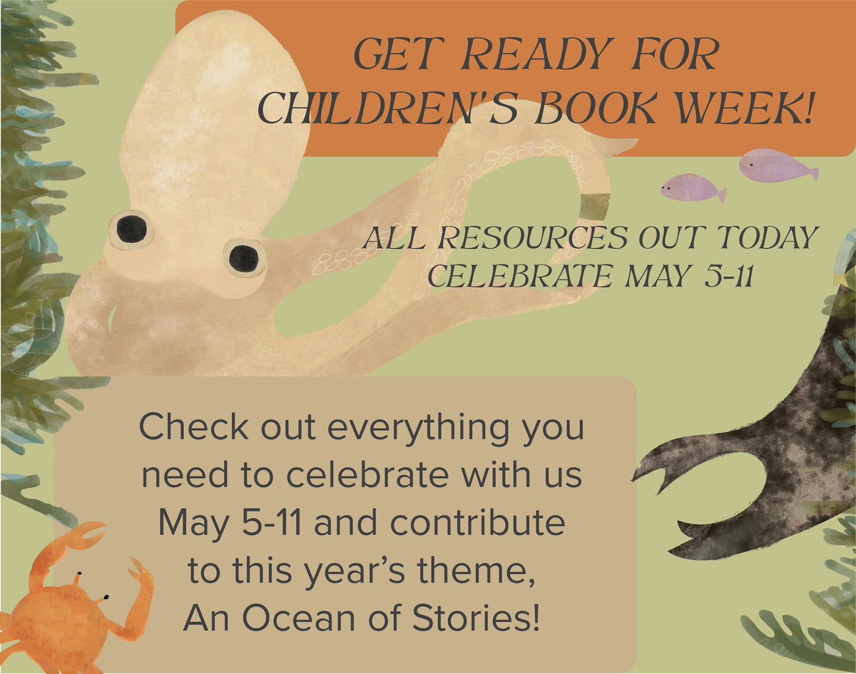 EveryChildRead's tweet image. Dive into #ChildrensBookWeek with a ton of great resources like our free poster, drawing pages, bookmarks, poems, and story starters. Don’t krill the vibe and download our resources today!
everychildareader.net/cbw/
#StoryOcean #kidlit #EveryChildAReader #JulieFlett @GreystoneKids