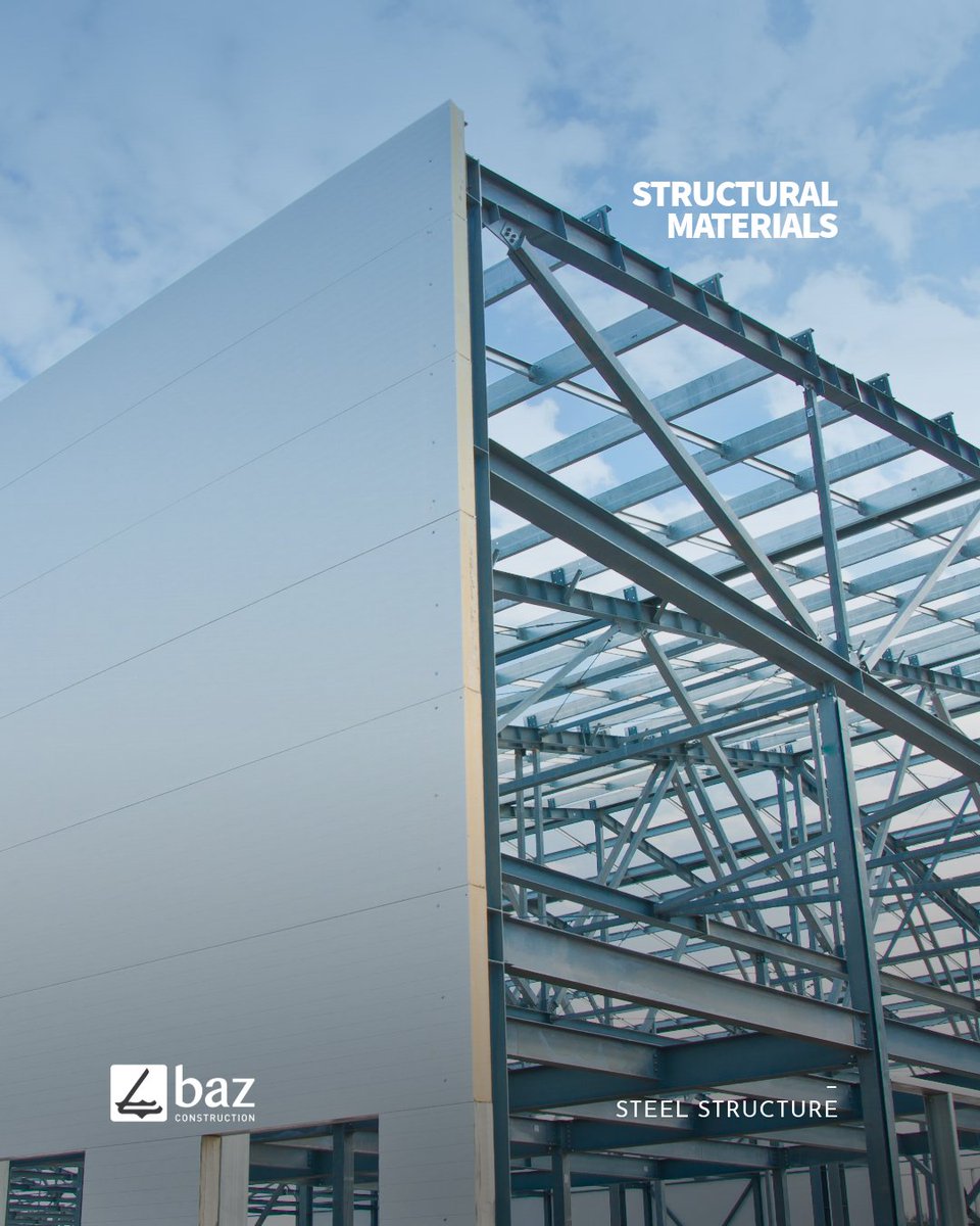 BazConstruction's tweet photo. Steel construction is preferred in the construction industry for several reasons and across various areas:

Applications:

High-rise buildings
• Industrial facilities
• Bridges
• Stadiums and large-span structures
• Warehouses and commercial buildings https://t.co/YulHASBVLo