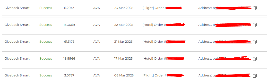 Trapped29's tweet photo. @travalacom Want to know how much cashback I got? For my flights + hotel: I received 105 $AVA (around $50 at current price). Didn’t expect it, but it was a very welcome surprise. 💸 https://t.co/drWBAtPEOp