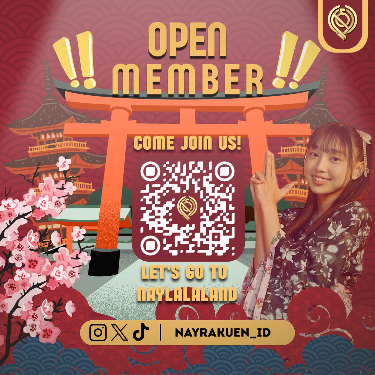 Nayrakuen_ID's tweet photo. HAI, MINNA 🍁🌸

Mana nih yang kemarin nanyain, min kapan sih open member lagi ?

Kami membuka kesempatan bagi kalian untuk bergabung dan memberikan dukungan kepada @SNayla_JKT48 🌸✨

Jika #NayFriends memiliki semangat, kreativitas, dan cinta yang besar untuk Nayla, inilah saatnya untuk bersinar! ✨

Gimana sih cara nya join min? 
Cara nya gampang banget, 
Langsung scan barcode yang tersedia pada foto di bawah ini 👇👇

Jangan sampai ketinggalan ya! Sampai bertemu di Naylalaland 🌸🍁