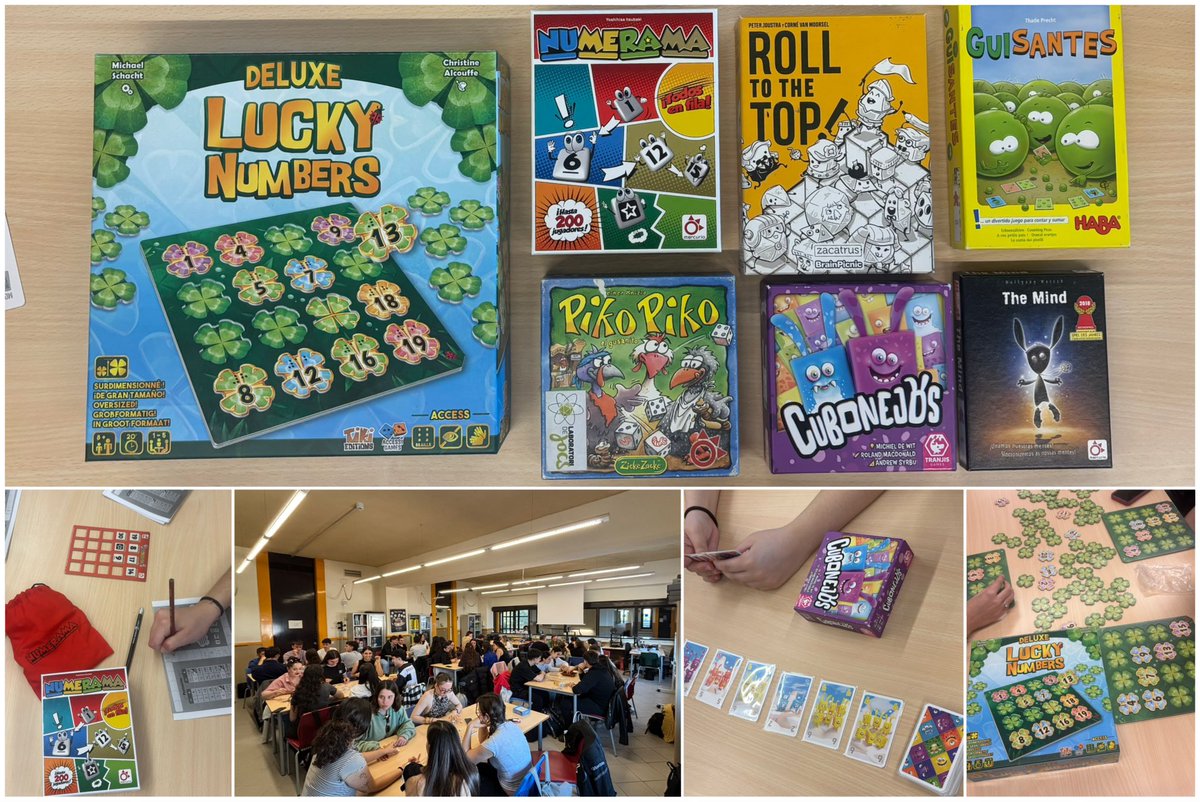 Sessió a l’Aula de Jocs 🎲 de <a href="/EducacioUB/">Facultat Educació UB</a> amb el grup de Raonament i Activitat Matemàtica a Primària per conèixer jocs relacionats amb el sentit numèric 🤩

Moltes gràcies <a href="/acarame/">Àlex Caramé</a> del <a href="/laboratorijocs/">Laboratori de Jocs</a> per les propostes! 🙌🏽