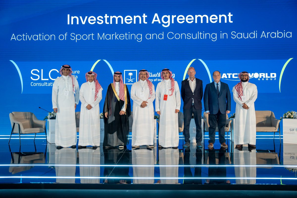 SLCCSA's tweet photo. We at SLC Consulting are pleased to announce the signing of a MoU with World Match Group from Switzerland. to launch sports and youth projects in Saudi Arabia, supporting the growth of the sports sector. The signing took place at the Sports Investment Forum in Riyadh 2025. https://t.co/aRPuTnpcyJ