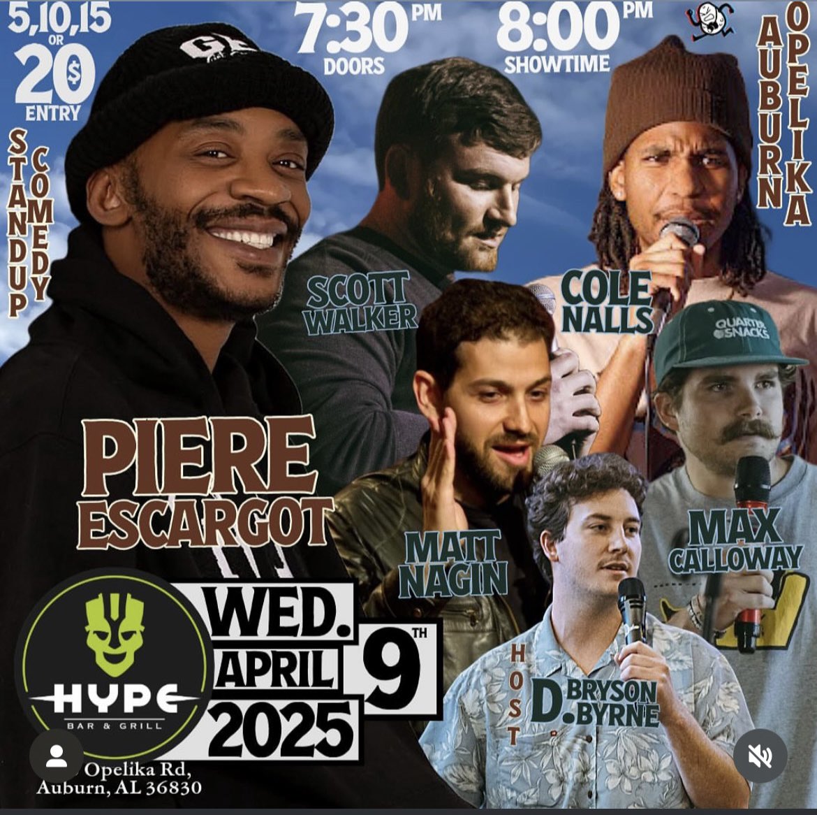 naginplease's tweet image. Come thru for a great comedy show tmrw night @ Hype Bar and Grill in Auburn, Al. #comedy #auburn #opelika #alabamacomedy #comedyshows #hypebar #thingstodoauburn #thingstodo #naginplease