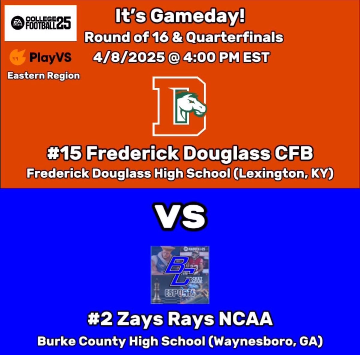 Omar Shalash (@coachshalash) on Twitter photo Good Luck today to DeJuan McMurry (DJ)!!!!
National College Football E-Sports Round of 16 today! Be sure to check out his live stream.
Link in comments! #BeGreatGaming
<a href="/FDHSATHLETICS/">Douglass High School Athletics</a> <a href="/principaldiaz/">Lester Diaz</a> Good Luck today to DeJuan McMurry (DJ)!!!!
National College Football E-Sports Round of 16 today! Be sure to check out his live stream.
Link in comments! #BeGreatGaming
<a href="/FDHSATHLETICS/">Douglass High School Athletics</a> <a href="/principaldiaz/">Lester Diaz</a>