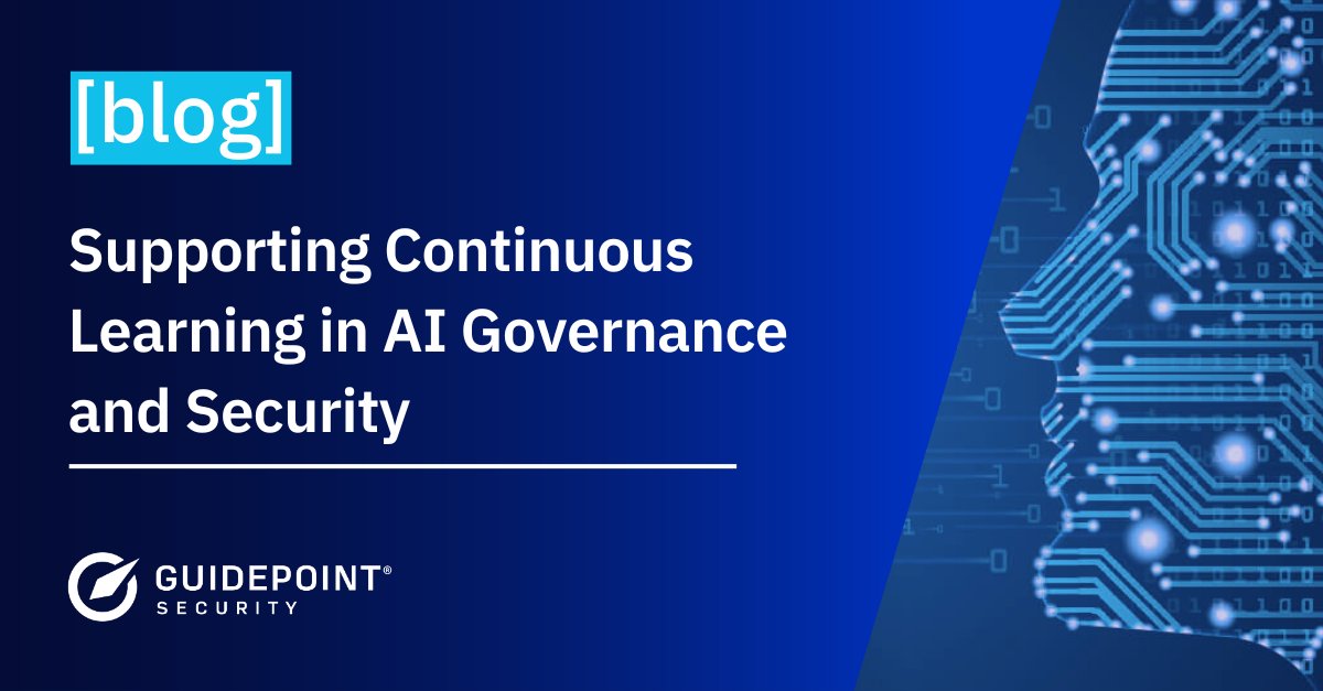 ormebk's tweet photo. The amazing participation in the recent Brick House on AI Governance Fundamentals highlighted the significance of the rapid progression of #AI. 

Read the @GuidePointSec blog to learn more about responsibly incorporating AI into your strategies. https://t.co/oLRlwQQn9k 

#GRC https://t.co/ynFsRvlTxo