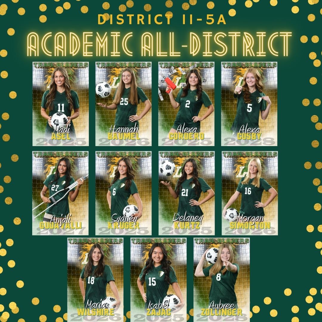 💚Congratulations to these talented individuals receiving Academic All District awards! Keep up the hard work on the field and in the classroom!!