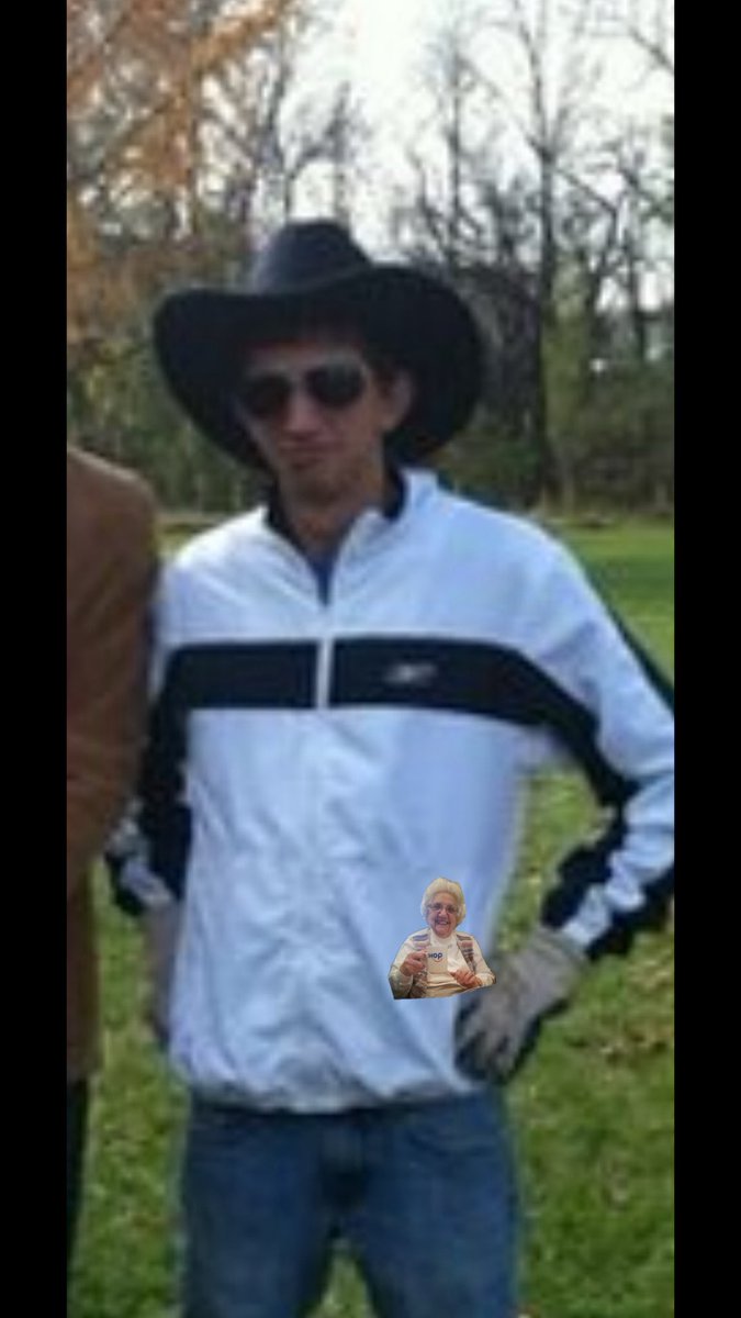 claudefrogasha's tweet photo. Today we have @DannyZirkle sporting the rough. Tough. Cowboy outfit. 

Sneak peek of where his Mom got her looks! https://t.co/61MAutNHY5