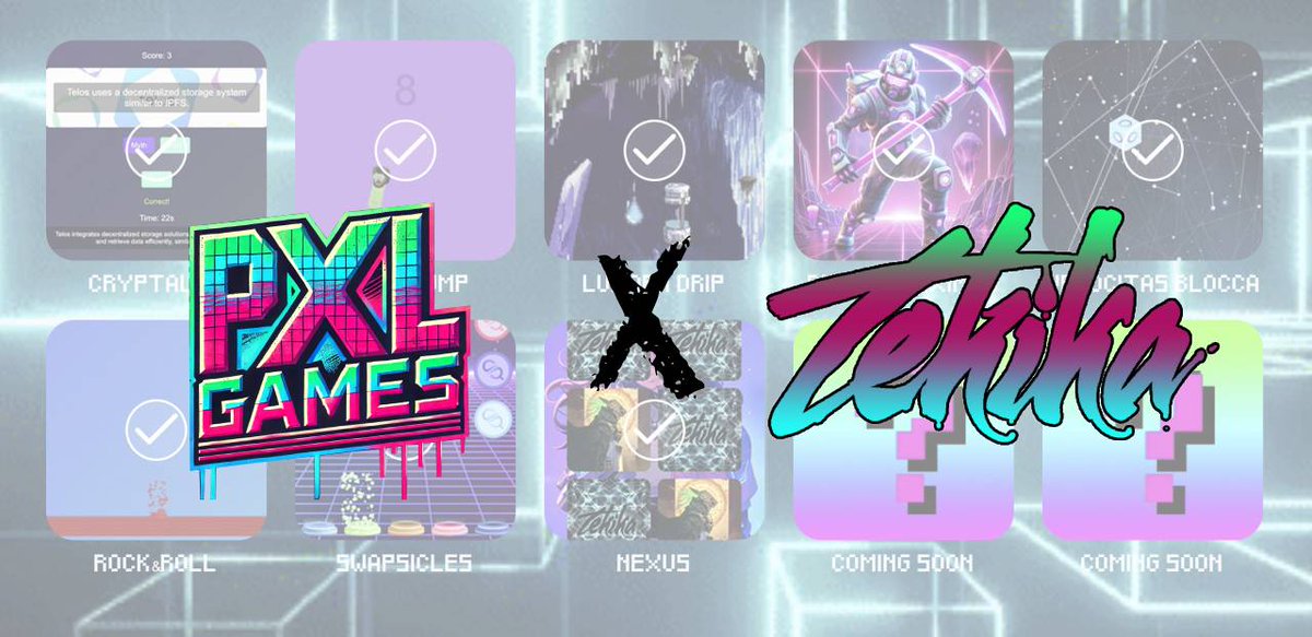 PXLGAMES (@pxlgames_xyz) on Twitter photo PXLGAMES x TEKIKA
Weโre going LIVE tomorrow!
All 8 mini games unlocked for the <a href="/TekikaAdventure/">TekikaAdventures</a> fam โ come play, rack up your score, and claim your XP over at Tekika.io
This week = warm-up round.
Get familiar.
Score resets Monday.
Thenโฆ weekly reward giveaways PXLGAMES x TEKIKA
Weโre going LIVE tomorrow!
All 8 mini games unlocked for the <a href="/TekikaAdventure/">TekikaAdventures</a> fam โ come play, rack up your score, and claim your XP over at Tekika.io
This week = warm-up round.
Get familiar.
Score resets Monday.
Thenโฆ weekly reward giveaways