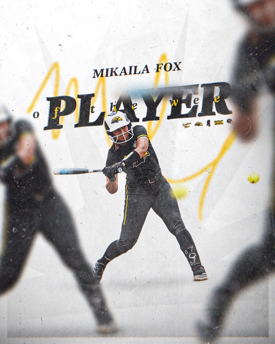 𝙛𝙤𝙭 𝙤𝙣 𝙛𝙞𝙧𝙚 🦊🔥

Mikaila Fox has been named the Sun Belt Softball Player of the Week! 🫡💐

<a href="/fox_mikaila/">Mikaila Fox</a> 🦅

#SMTTT | #RiseAsOne