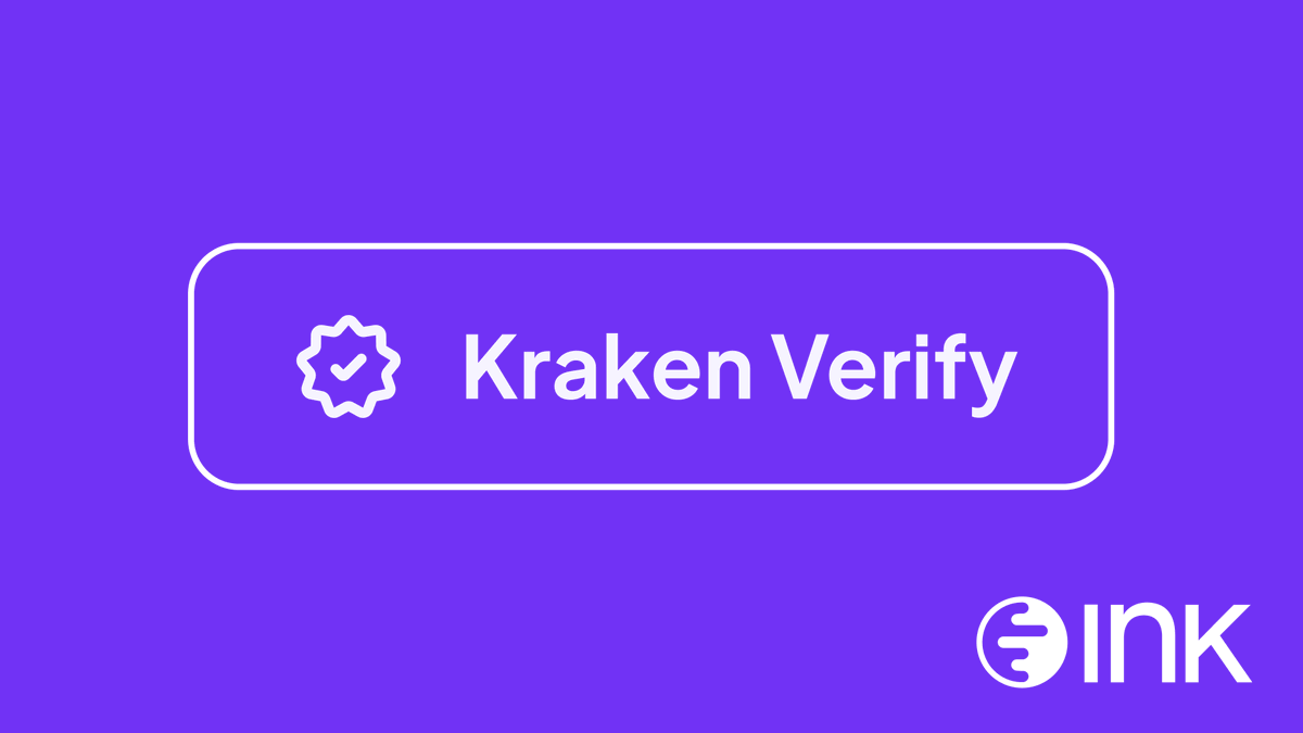 Introducing Kraken Verify — the easiest way to verify your Kraken account onchain to start unlocking Ink’s potential

One link between onchain and offchain = infinite possibilities

Here’s how it works 🧵👇
