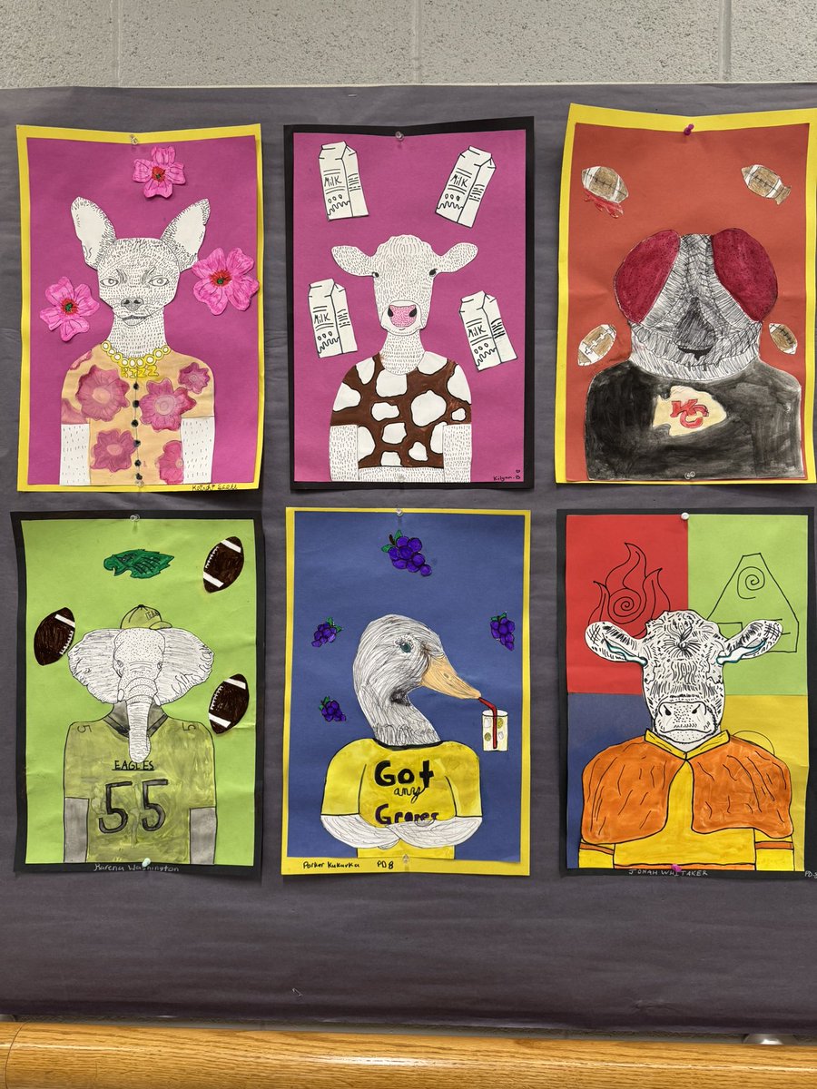MrskrauseArt's tweet photo. 6th grade finishing up their illustration animal projects @NitschmannMS @BethlehemAreaSD @BASDRelatedArts #middleschoolart #basdart #basdproud https://t.co/HMLNgj5cj2