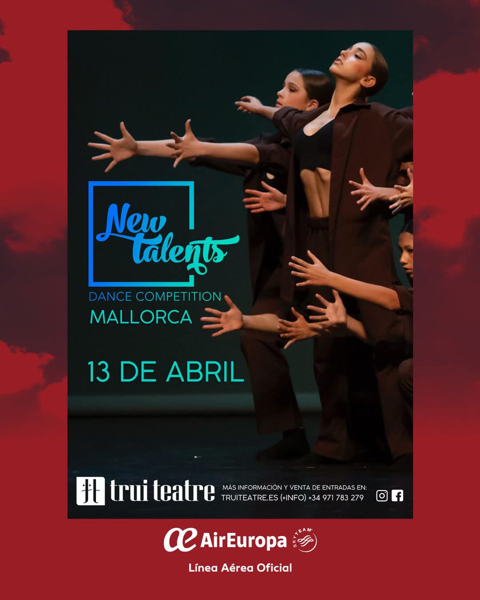mateo_marisa's tweet photo. El domingo 13 abril nos vemos en Trui Teatre #Mallorca para disfrutar del concurso New Talents ⏰ 11 horas #danza #nosgustaladanza ¡¡VEN!! https://t.co/IwZ5E0QUSr