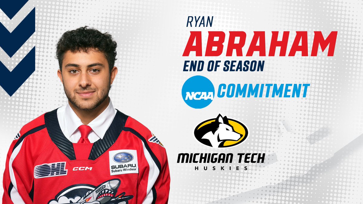 X - Windsor Spitfires (@spitshockey) on Twitter photo NEWS: Ryan Abraham commits to Michigan Tech Huskies! <a href="/michigantech/">Michigan Tech</a> <a href="/mtuhky/">Michigan Tech Hockey</a>
📰: windsorspitfires.com
#WindsorSpitfires NEWS: Ryan Abraham commits to Michigan Tech Huskies! <a href="/michigantech/">Michigan Tech</a> <a href="/mtuhky/">Michigan Tech Hockey</a>
📰: windsorspitfires.com
#WindsorSpitfires