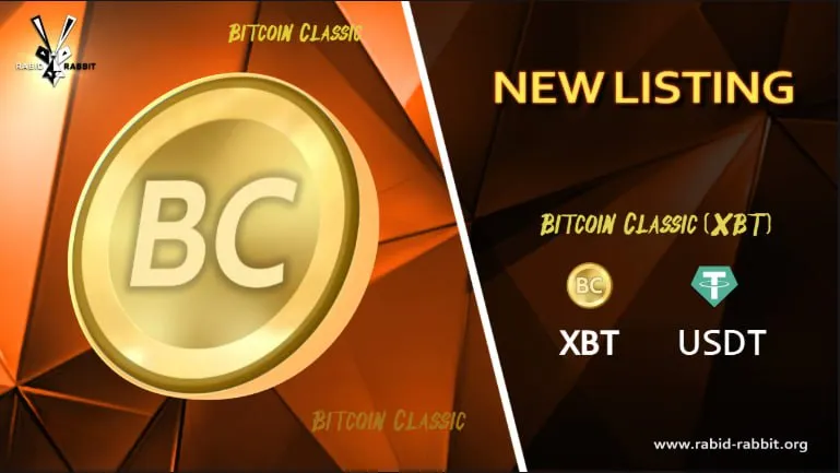 🚀 NEW LISTING🚀 #XBT #BitcoinClassic
📈Trading Pair: XBT/USDT📈
⏬Available Now!⏬
rabid-rabbit.org/account/trade/…

#BTC #USDT #rabidrabbit #XBT #BitcoinClassic #exchange #RR_exchange #crypto #trading #cryptocurrency #NewListing