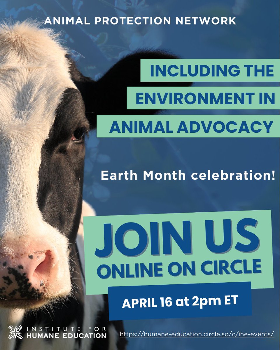 Institute for Humane Education (@humaneeducation) on Twitter photo ๐๐ฎ๐น๐น๐ถ๐ป๐ด ๐ฎ๐น๐น ๐ต๐๐บ๐ฎ๐ป๐ฒ ๐ฒ๐ฑ๐๐ฐ๐ฎ๐๐ผ๐ฟ๐ ๐๐ต๐ผ ๐๐ผ๐ฟ๐ธ ๐๐ถ๐๐ต ๐ฎ๐ป๐ถ๐บ๐ฎ๐น๐! In our next community call, we're focusing on the interconnections of animal and environmental protection education in honor of #EarthMonth.
Sign up & RSVP: humaneeducation.org/join-the-commuโฆ ๐๐ฎ๐น๐น๐ถ๐ป๐ด ๐ฎ๐น๐น ๐ต๐๐บ๐ฎ๐ป๐ฒ ๐ฒ๐ฑ๐๐ฐ๐ฎ๐๐ผ๐ฟ๐ ๐๐ต๐ผ ๐๐ผ๐ฟ๐ธ ๐๐ถ๐๐ต ๐ฎ๐ป๐ถ๐บ๐ฎ๐น๐! In our next community call, we're focusing on the interconnections of animal and environmental protection education in honor of #EarthMonth.
Sign up & RSVP: humaneeducation.org/join-the-commuโฆ