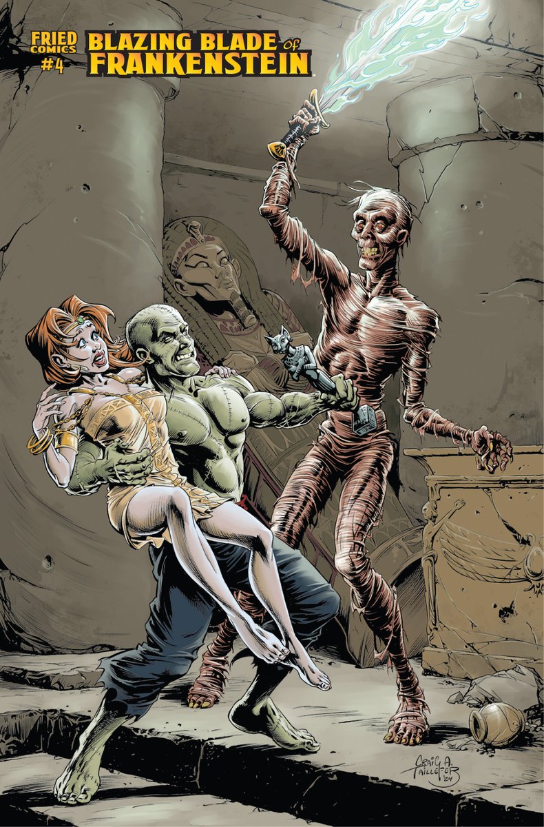 ClaysEvilTwin's tweet image. BLAZING BLADE OF FRANKENSTEIN 1-4 is live on @KickstarterRead, featuring some great covers by @McComicker  &amp;amp; @Sasquanaut, Craig Taillefer, and @bryansilverbax  &amp;amp; Wes Hartman. This issue wraps up the complete first arc, so the campaign is a great jumping on point! Link below...