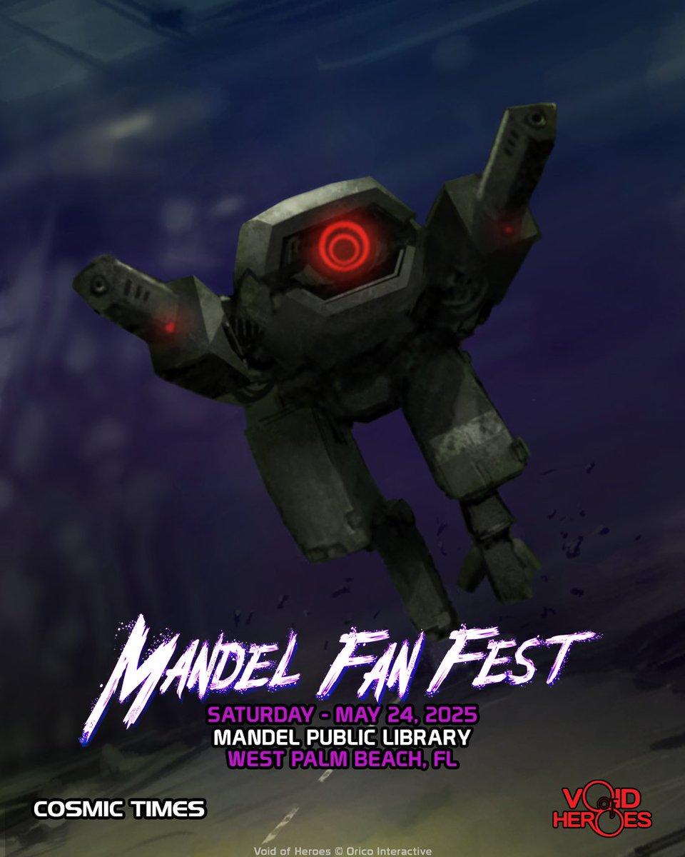 CosmicTimes's tweet photo. Cosmic Times is landing at #MandelFanFest!
May 24 | 12-4 PM
Mandel Public Library, WPB (411 Clematis St)
Meet Publisher @MartinPierro1, and dive into a FREE celebration of all things fandom!
Void of Heroes © @orico_int
#ComicBooks #WestPalmBeachEvents #IndieComics https://t.co/1MdC9sLTCe