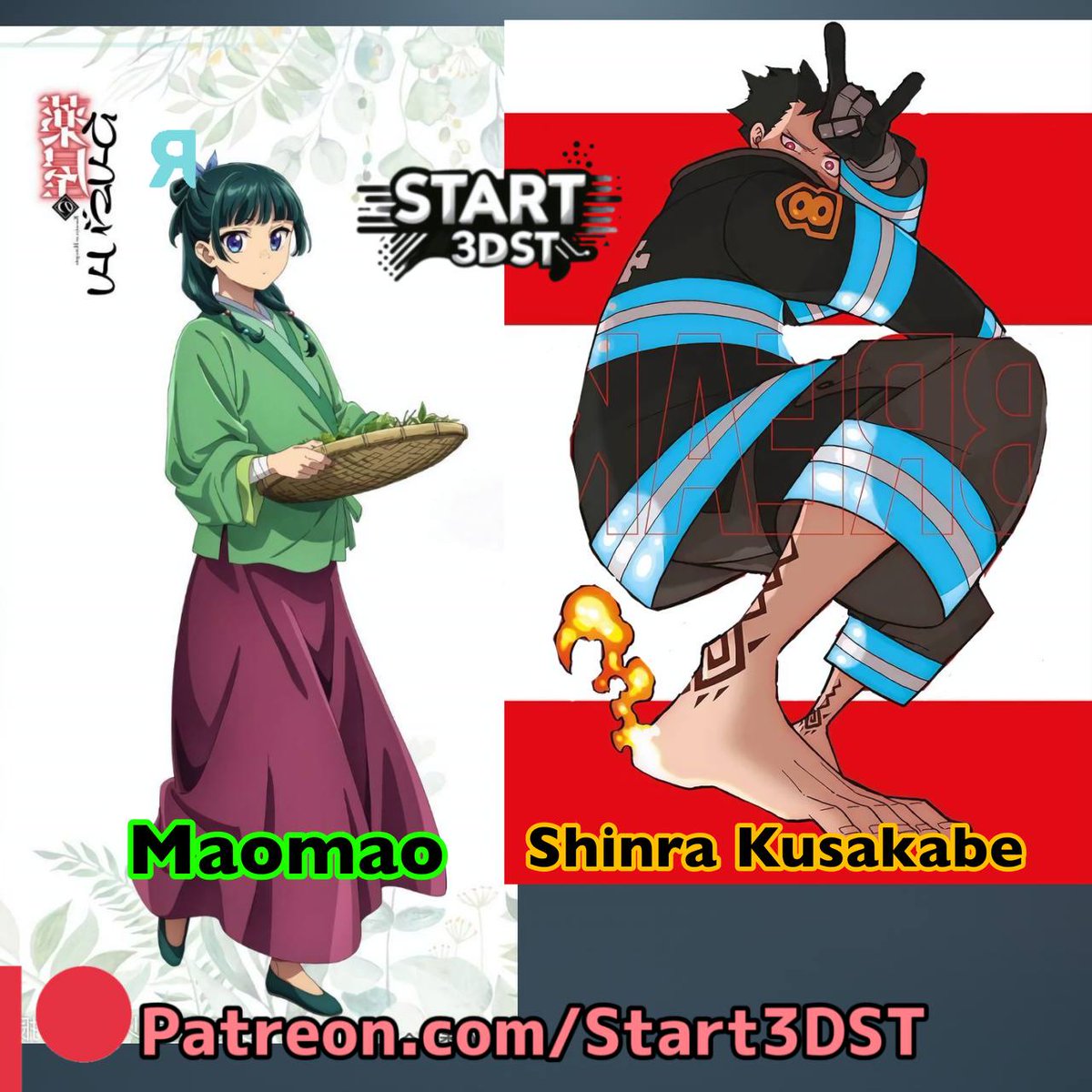 start3dst's tweet photo. New drops this month on Patreon!
Weve got Mamao The apothecary diaries and Shinra Fire Force joining the crew
Grab their 3D print files and check out all the cool stuff waiting for you there
#3d #figure #anime #manga #patreon #wcf #figurecustom #fireforce #theapothecarydiaries https://t.co/2ER0WDBf8f