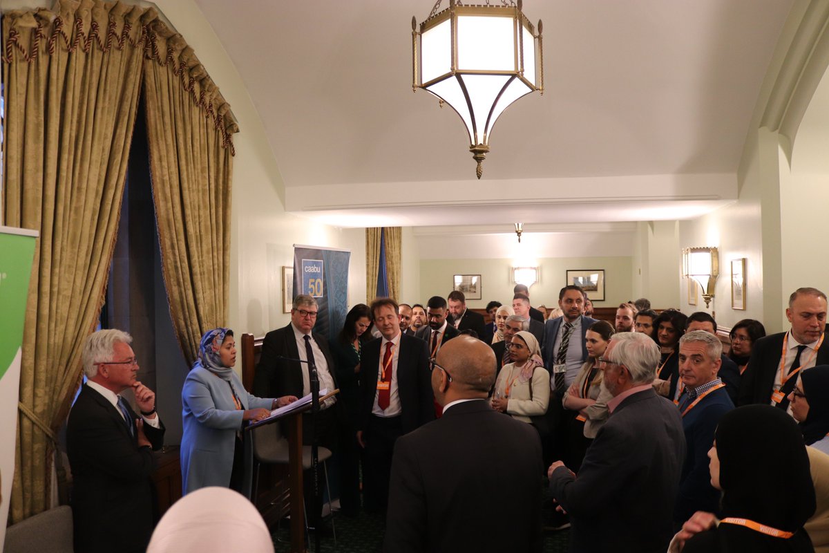 Caabu &amp; Muslim Aid hosted an Eid reception in Parliament with many Parliamentarians in attendance. 

UK government &amp; Parliamentarians must do much more to stop the genocide against Palestinians in Gaza, &amp; end ethnic cleansing &amp; apartheid, incl an end to all arms sales to Israel.