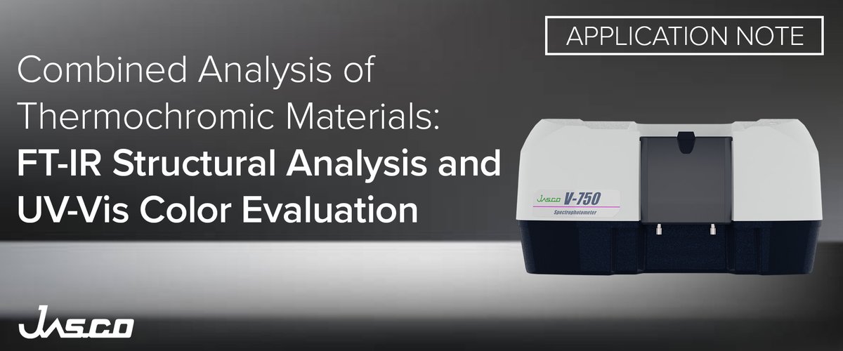 In this application note, we discuss simultaneous monitoring of molecular structure changes using FTIR spectroscopy and color changes using a portable UV-Visible spectrophotometer. Visit our website to learn more.
jascoinc.com/applications/t…