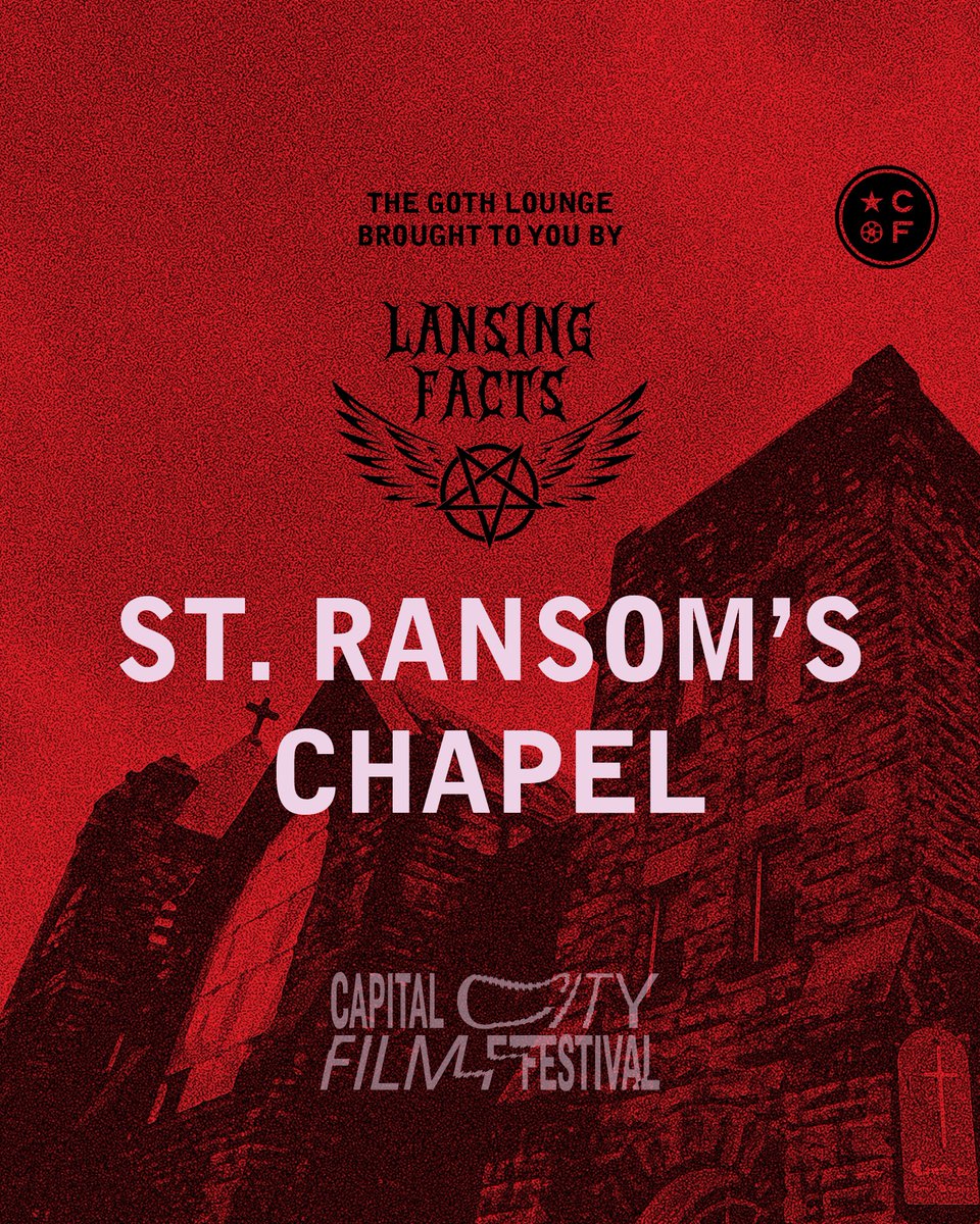 CapitalCityFilmFest (@capcityfilmfest) on Twitter photo CCFF & <a href="/LansingMIFacts/">Lansing Facts 🫒</a> present: St. Ransom's Chapel.
A goth bar in a tiny chapel during CCFF. Join us for goth-inspired cocktails, industrial dance music, and rust belt vibes during CCFF's Fortnight Top Films Screening & Awards and the afterglow, happening this Thursday evening. CCFF & <a href="/LansingMIFacts/">Lansing Facts 🫒</a> present: St. Ransom's Chapel.
A goth bar in a tiny chapel during CCFF. Join us for goth-inspired cocktails, industrial dance music, and rust belt vibes during CCFF's Fortnight Top Films Screening & Awards and the afterglow, happening this Thursday evening.