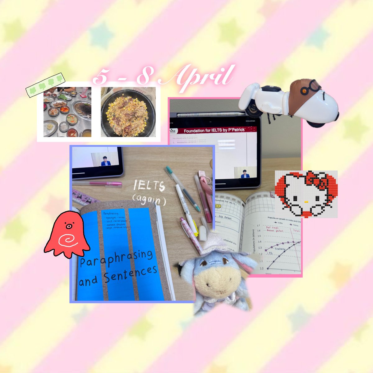 dailym3hthings's tweet photo. ꙳.  5-8 Apr 2025 •₊˚

𐙚 ไปสอบ act มาแย้ว ทำได้อยู่แต่คิดว่าน่าจะยังไม่ถึงเป้า ไปเดินเดินงานหนังสือมาด้วยฟินมาก ก ก แต่เกือบล้มละลาย5555555 ช่วงนี้ก็เริ่มกลับมาปั่นคอร์ส IELTS ต่อ ใกล้จบ ((เล่มแรก)) แล้ว ว 
ദ്ദി(˵ •̀ ᴗ - ˵ ) ✧

#dek69 #วันนี้dek69ทำอะไร #dailym3h https://t.co/moAfk6ylnc