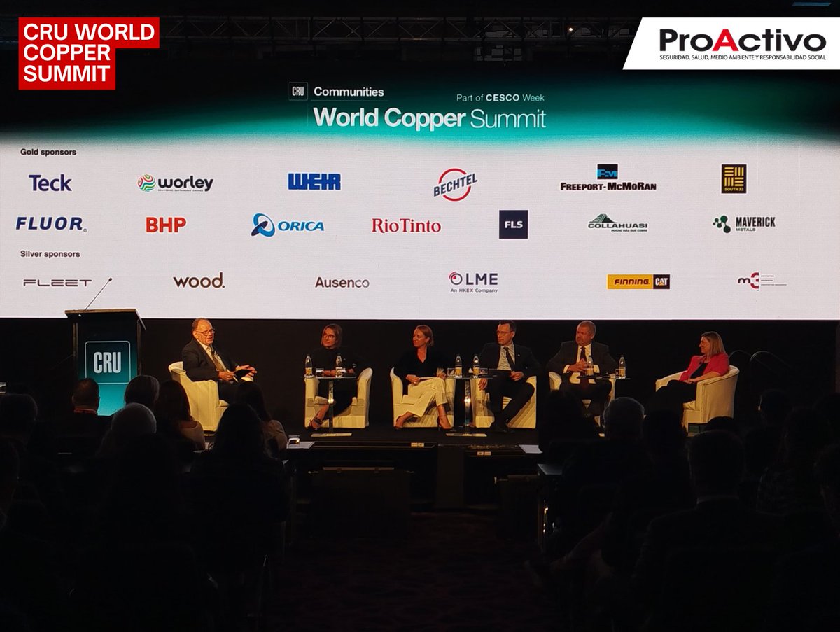 proactivoperu's tweet image. 🌍¡ProActivo se encuentra presente en el World Copper Summit y en la CESCO Week en Santiago, Chile!✨

En el segundo día se lleva a cabo la sesión "Liberar valor y recursos a través de la tecnología y la innovación"

#RevistaProActivo #WorldCopperSummit #CESCOWeek #Cobre #Minería