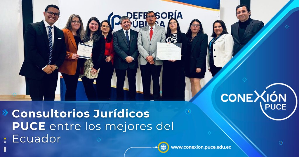 🔝🏆 Con más de 6.500 asesorías y 1.457 patrocinios legales, la Defensoría Pública del Ecuador reconoció a nuestro <a href="/cjg_puce/">Consultorio Jurídico Gratuito PUCE</a> como uno de los 13 mejores a nivel nacional. Conoce los detalles aquí 👇.
🖇️ conexion.puce.edu.ec/puce-entre-los…