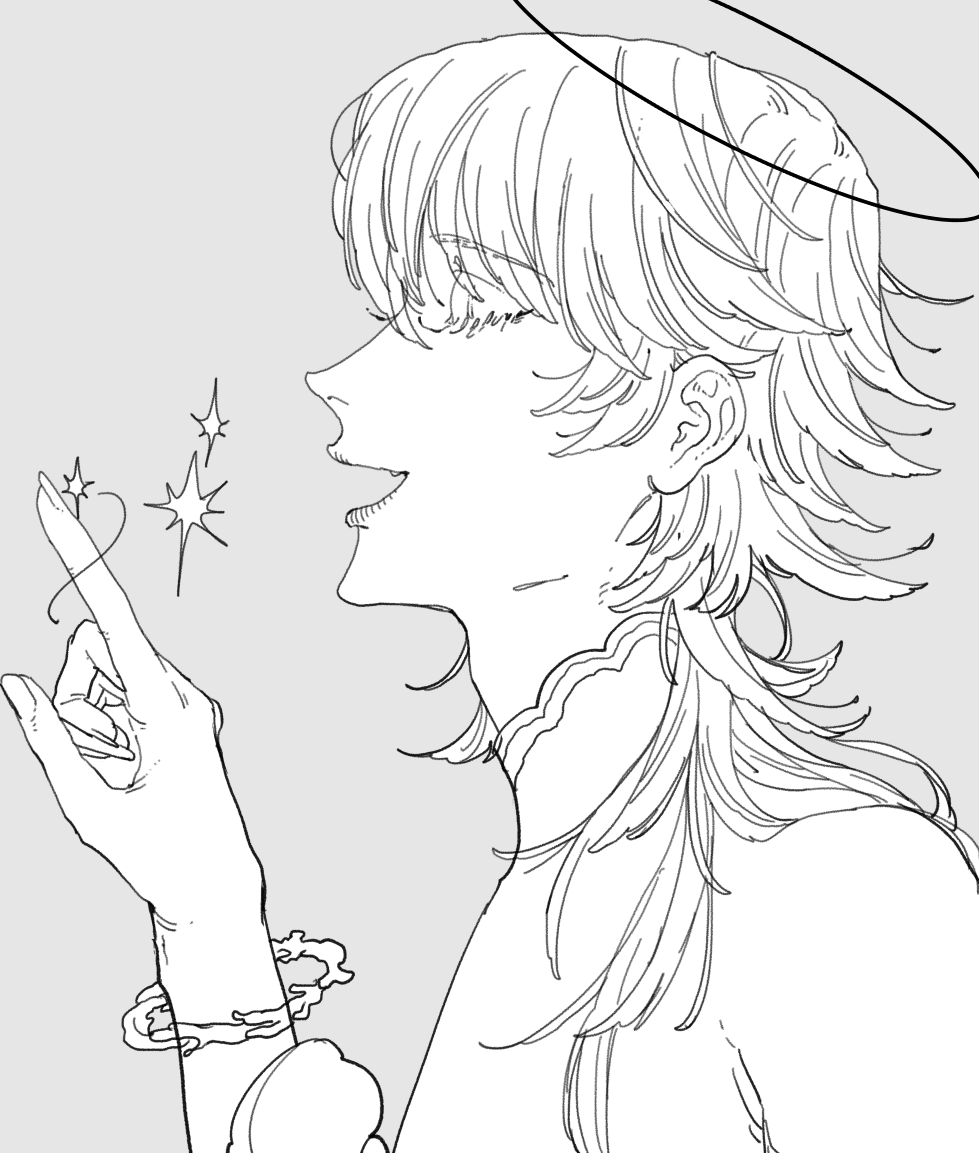 下書き→線入れ 