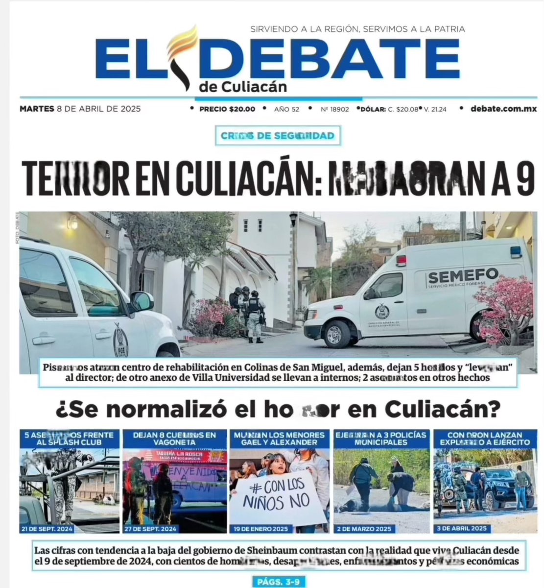 ¿Se normalizó el h0rror en Culiacán? 😔🕯️
Hoy fueron 9. Ayer, niños 👶. Mañana… ¿quién más? 🤷‍♀️
Exijo seguridad 🛡️, justicia ⚖️ y paz para mi ciudad 🕊️
#Culiacán #YaBasta #CrisisDeSeguridad