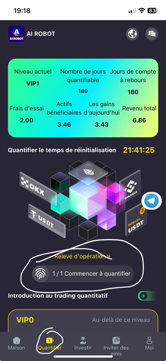 BinHoang14's tweet photo. Une fois sur la page d’accueil appuie sur quantifier et commencer à quantifier https://t.co/QZ6AwG4ZxD