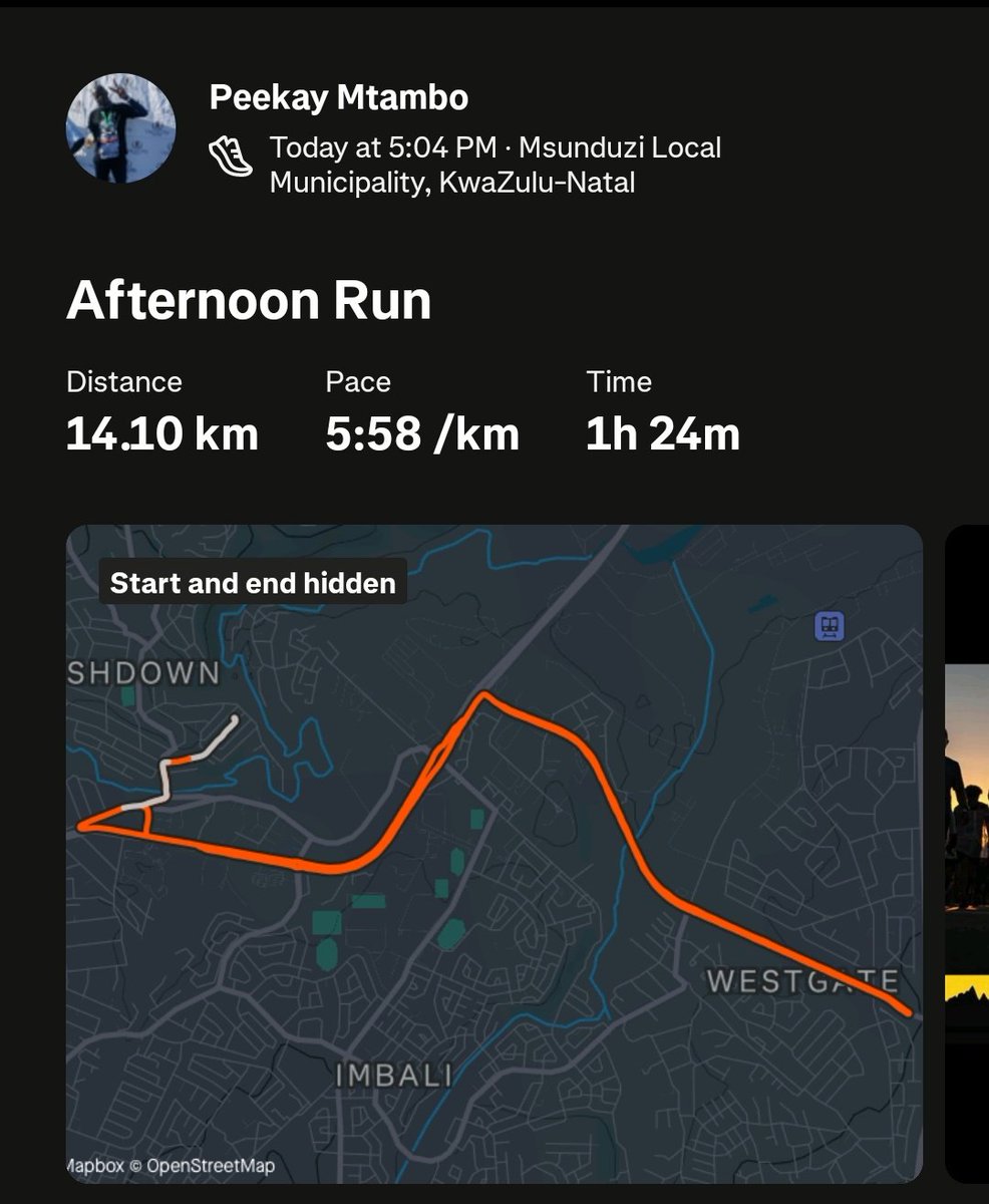 Peekay_SA's tweet photo. Tuesday run✔️
#RunningWithTumiSole #IPaintedMyRun #trapnlos #RunYourWhy https://t.co/pEDLpkYcBx