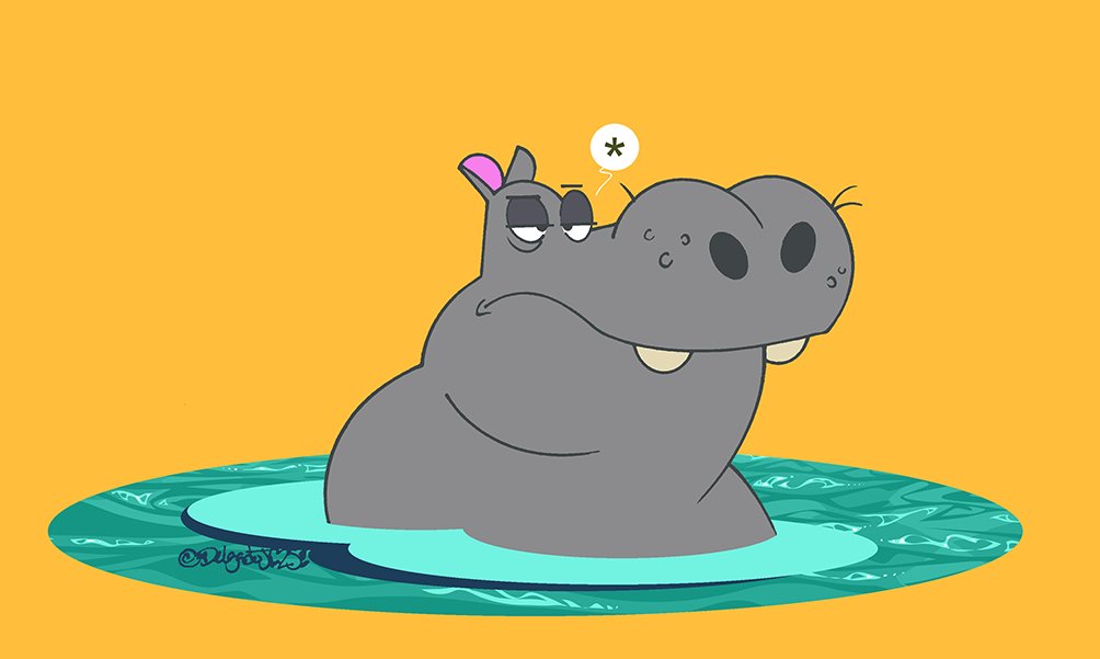 warm up sketch... indifferent hippo, cause....shut up! #hippo #hippopotamus #character #animal #characterdesign #warmupsketch #illustration #indifferent #wildlifeonearth #wildlifeplanet #wildlife