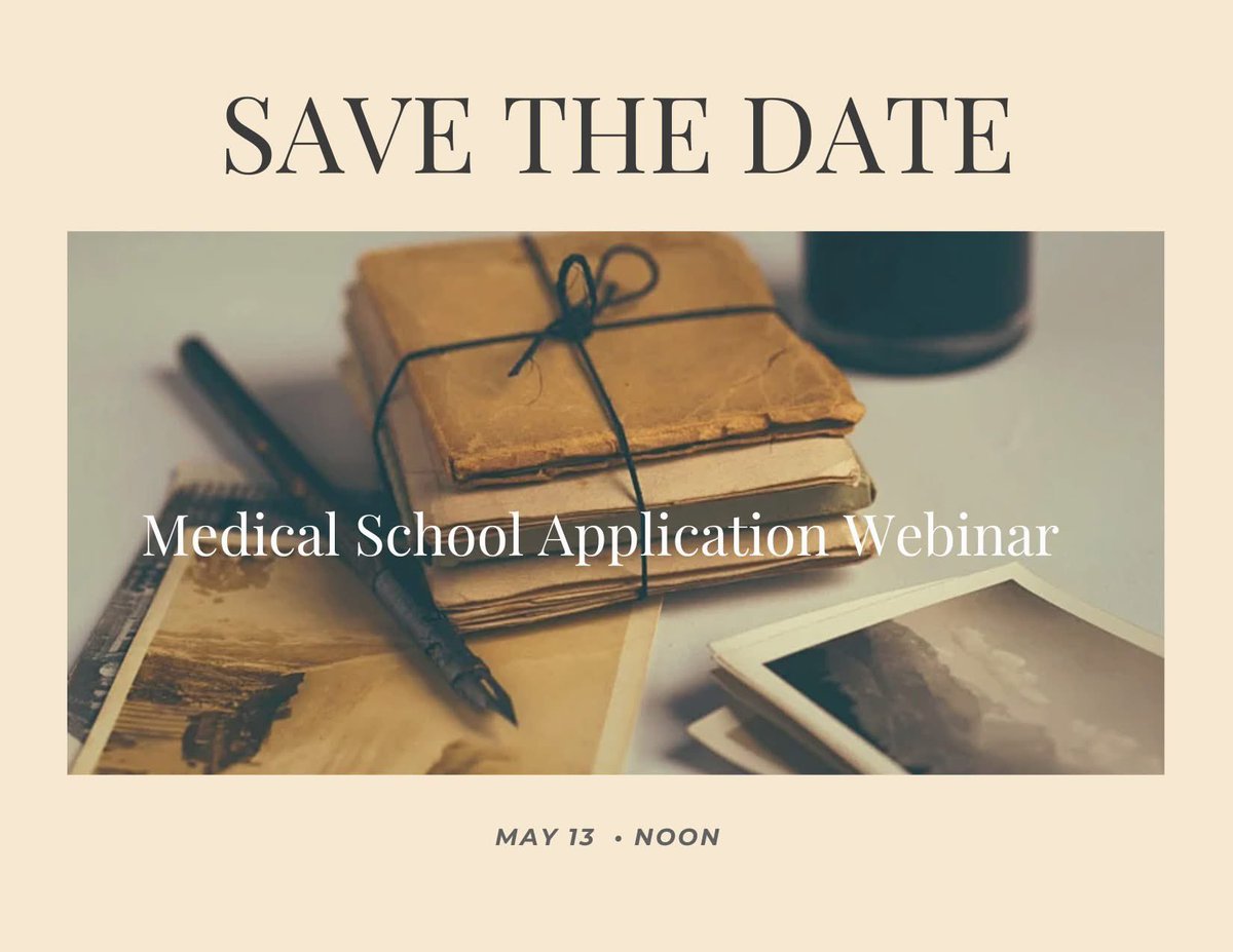 UMMCAdmitMD's tweet image. Join us for the School of Medicine's application webinar on Tuesday, May 13, from 12:00 to 1:00 p.m. Share this with anyone interested in applying to medical school. Save the date for this informative session.