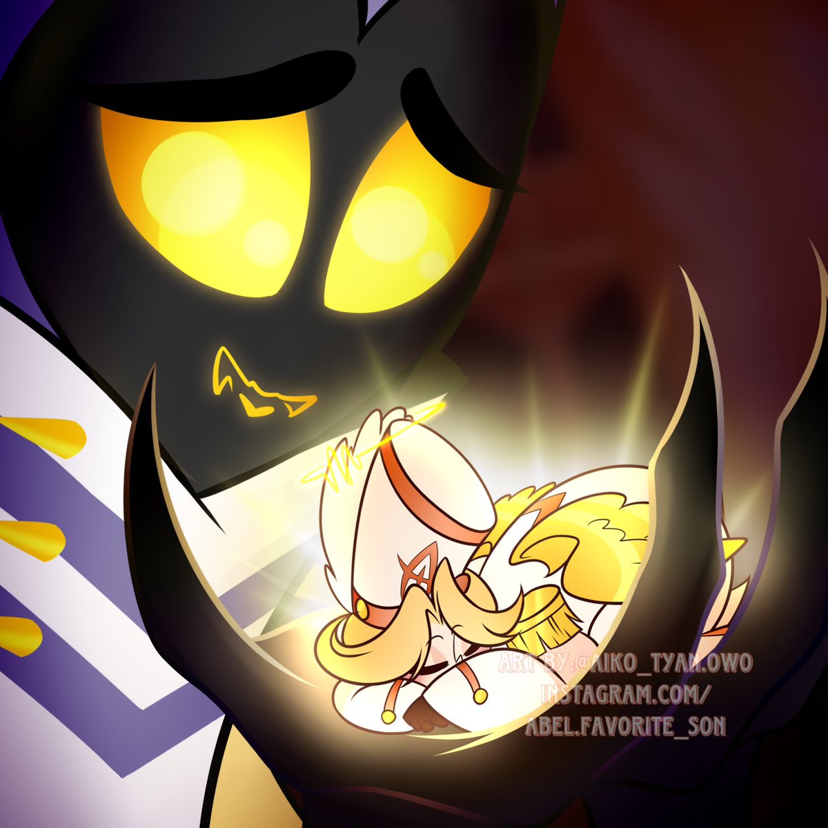 Son and father 🐣✨
(love them sm😭😭) 

#HazbinHotel #HazbinHotelAbel #hazbinhoteladam